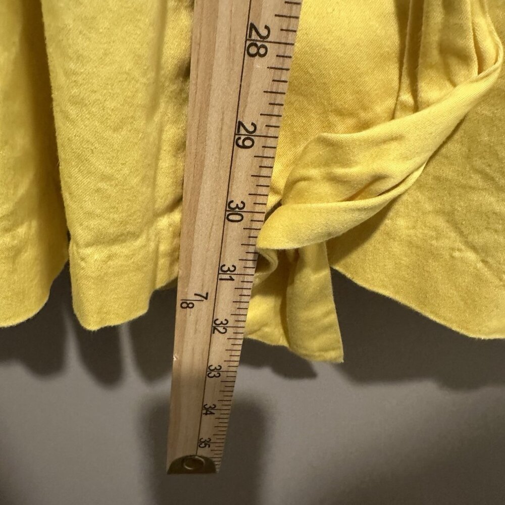 A Byer Dress Womens Size 3 Yellow Tennis Style Belt Ties in Back Midi - Picture 8 of 11
